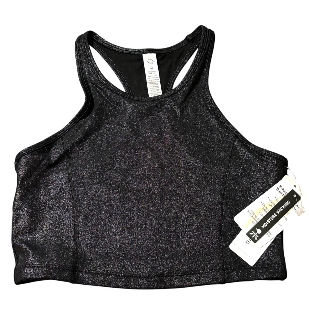 NWT•Nanette Lepore Play shimmering Racerback Sport top
